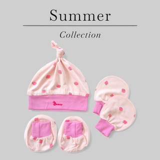 Set mũ vớ hè chất thun lạnh mềm mát Bunny cho bé sơ sinh 3-6kg