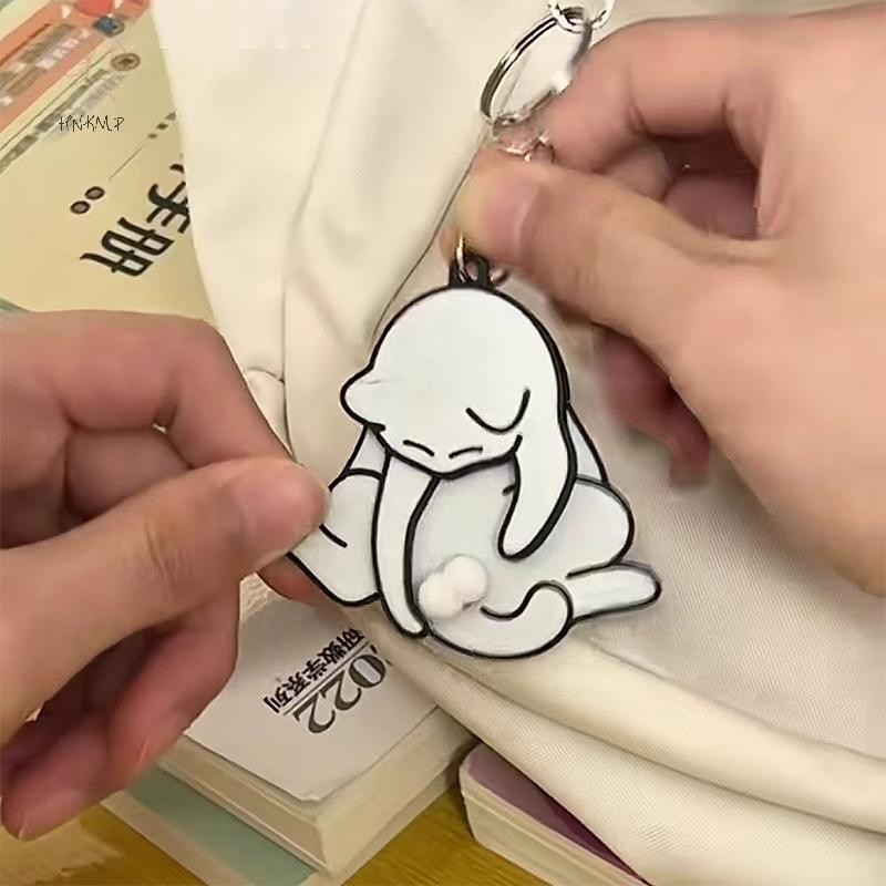 HNKMP Sáng Tạo Kéo Chơi Trứng Móc Khóa Mặt Dây Chuyền Dễ Thương Và Ngộ nghĩnh Xoay Túi Acrylic Mặt Dây Chuyền Dành Cho Nữ Móc Khóa Ví Túi Phụ Kiện.