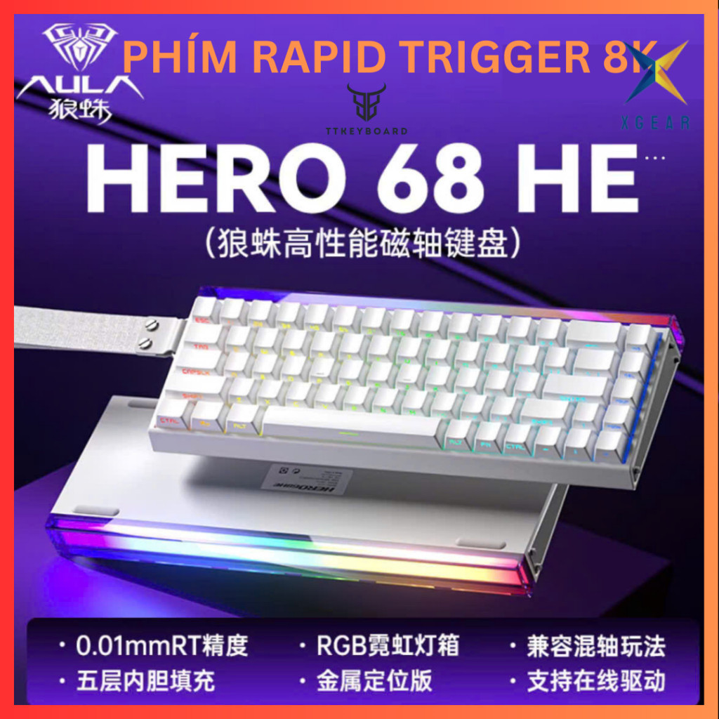 Bàn Phím Cơ Gaming Hero68 | Rapid Trigger 8K Polling Rate | 128K Scan ...