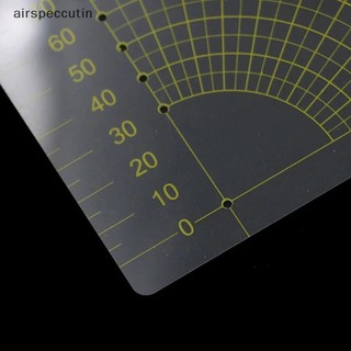 Airspecutin DIY May Thước Quilting Chắp Vá Thước Sổ Lưu Niệm Vòng Tròn Quạt Chân Đường May Thước Dụng Cụ May Vá EN