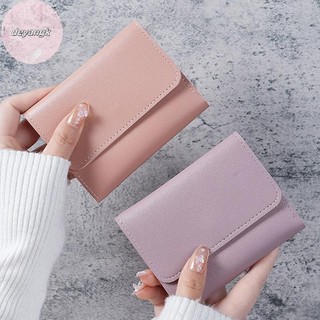 Deyangk Ba Gấp Kẹp Ngắn Ví Nữ Ví Ngắn Nhiều Thẻ Túi Túi Thời Trang Nữ Ví Thẻ Tín Dụng Nữ Ví Đựng Tiền Xu VN