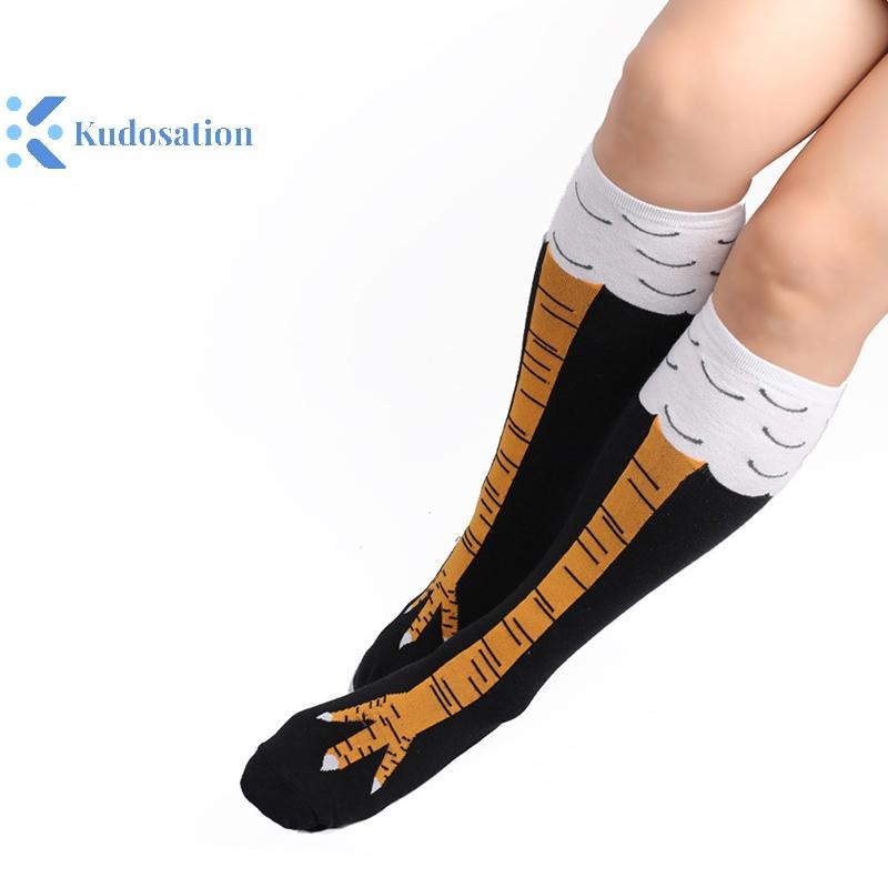 Kudosation 1 Đôi Chân Gà Tất Đùi Cao Vớ Dài Đầu Gối Chân Gà Tất Chân Cao Tất Ngộ nghĩnh Chân Gà Tất