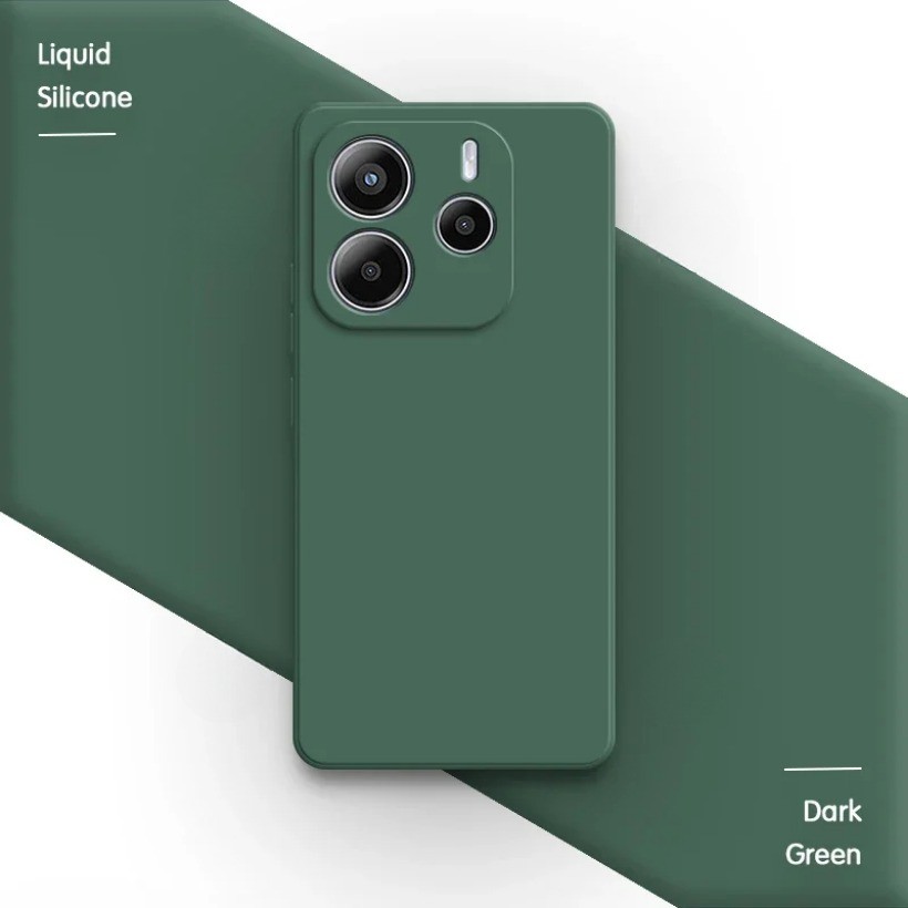 Ốp Điện Thoại Chính Hãng Cho Redmi Note14 Note 14 Pro 14Pro Plus Pro + 5G 4G Bảo Vệ Ống Kính Vuông Cổ Điển Silicon Mềm