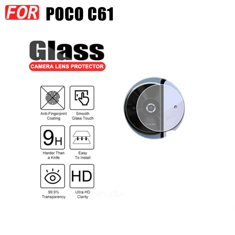 Ốp điện thoại chống sốc 3 trong 1 Poco C61 cho phim mờ gốm Poco C65 + Phim ống kính máy ảnh