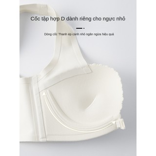 Phụ nữ quây trước khóa màu trắng chống thư giãn Cup 3/4 Nút mỏng Sexy