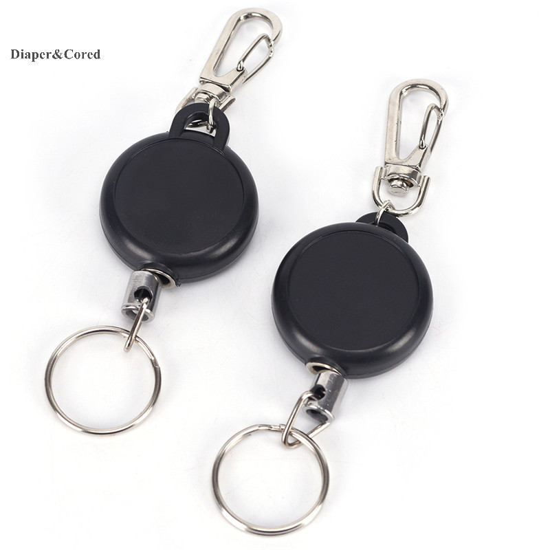 DIAPER & CORED Cuộn dây thép có thể thu vào Dây đai giật Vòng huy hiệu Pass ID Card Holder YTH