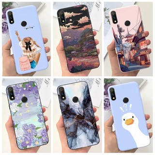 Dành Cho Realme 3 / Realme 3 Pro Ốp Lưng Hoa Thời Trang Mới Bé Gái Sơn Mềm Silicon Cho Realme 3i Realme3 RMX1827 Vỏ