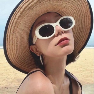 Kính Râm Gọng Ovalthời Trang Kính Râm Chống Tia Cực Tím Kính Râm Cổ Điển Hàn Quốc Dành Cho Nữ