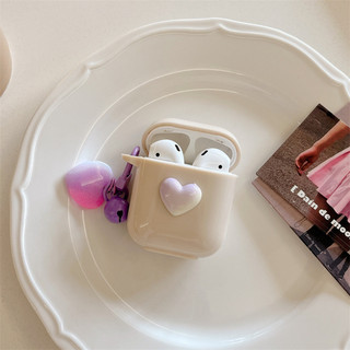 Purple Love Thích hợp cho Airpods4 Airpods1 / 2 3 pro2 AirPodsPro Bộ tai nghe AirPodsPro pro2 3 4 Vỏ bảo vệ Bluetooth không dây Vỏ bảo vệ tai nghe