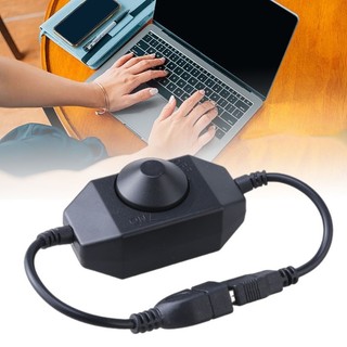 Charmantcc1 USB Công tắc có thể điều chỉnh Đầu nối bộ điều khiển cho dải đèn LED Quạt USB nhẹ