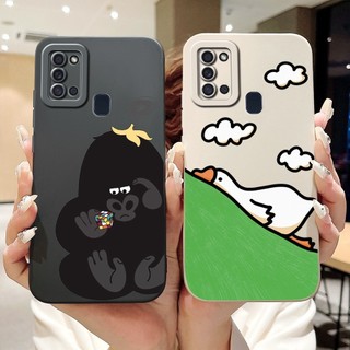 Dành Cho Samsung Galaxy A21s A31 Vỏ Bảo Vệ Ống Kính Samsung A21s A31 SM-A217F SM-A315F Dễ Thương Gấu Trúc Mèo Phi Hành Gia Hoạt Hình Silicon Mềm