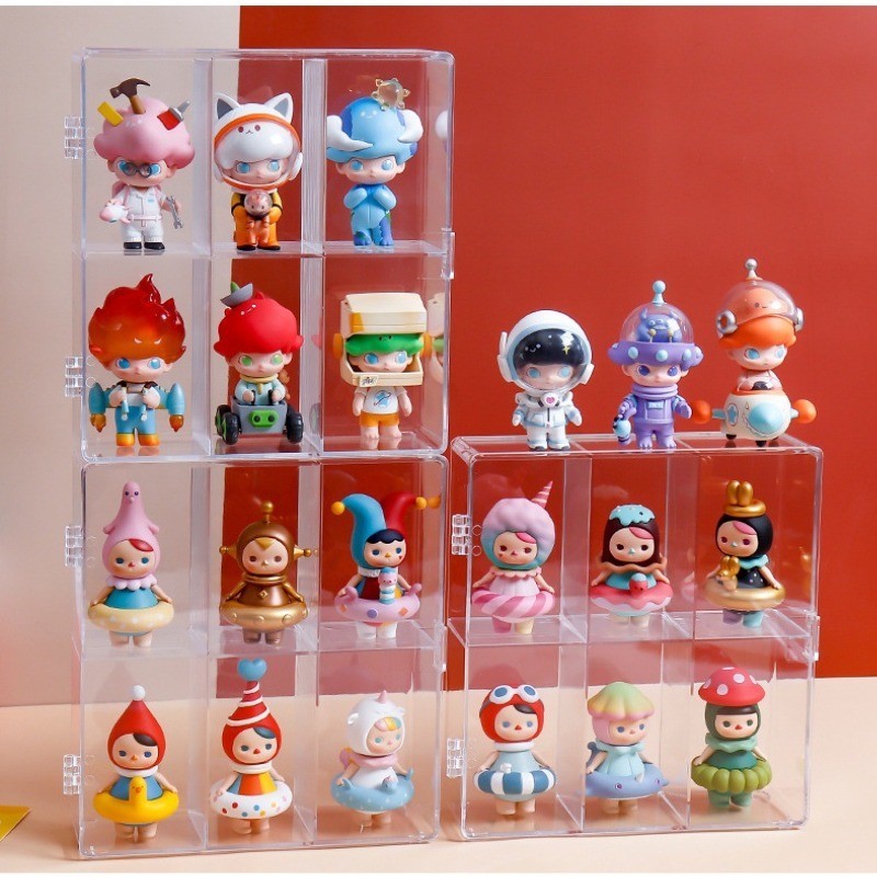 Hộp Mù Lưu Trữ Giá Trưng Bày Treo Tường Popmart Che Bụi Ký Túc Xá Hộp Trưng Bày Molly Acrylic