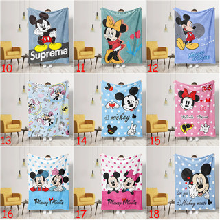 Chăn Flannel Hoạt Hình Chuột Mickey Và Chuột Minnie In Một Mặt Flannel Chăn Điều Hòa Không Khí Chăn Ngủ Văn Phòng Chăn Quà Tặng Thiết Thực Cho Gia Đình
