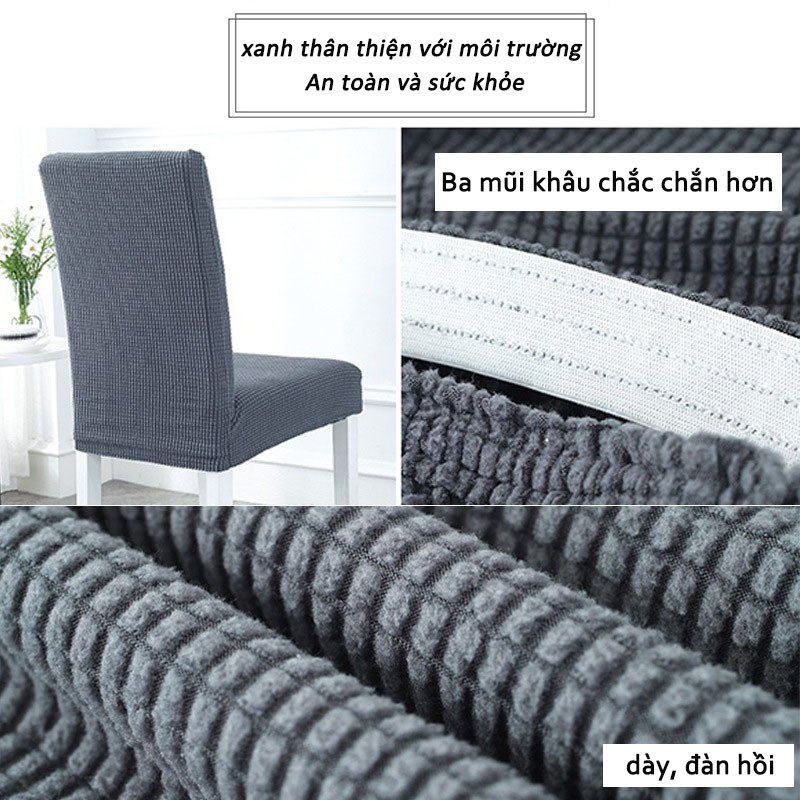 Bọc Ghế Ăn Có Độ Co Giãn Tốt Thiết ，Sạch sẽ và gọn gàng, thích hợp cho phòng ăn, phòng khách, tiệc tùng...