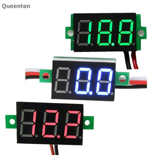 Queenten 0,36 Inch DC4.5V-30V Kỹ Thuật Số Đỏ Xanh Xanh Dương Màn Hình LED Bảng Điều Khiển Điện Áp Đồng Hồ Đo Vôn Kế Máy Kiểm Tra Vôn Kế Xe Máy QT