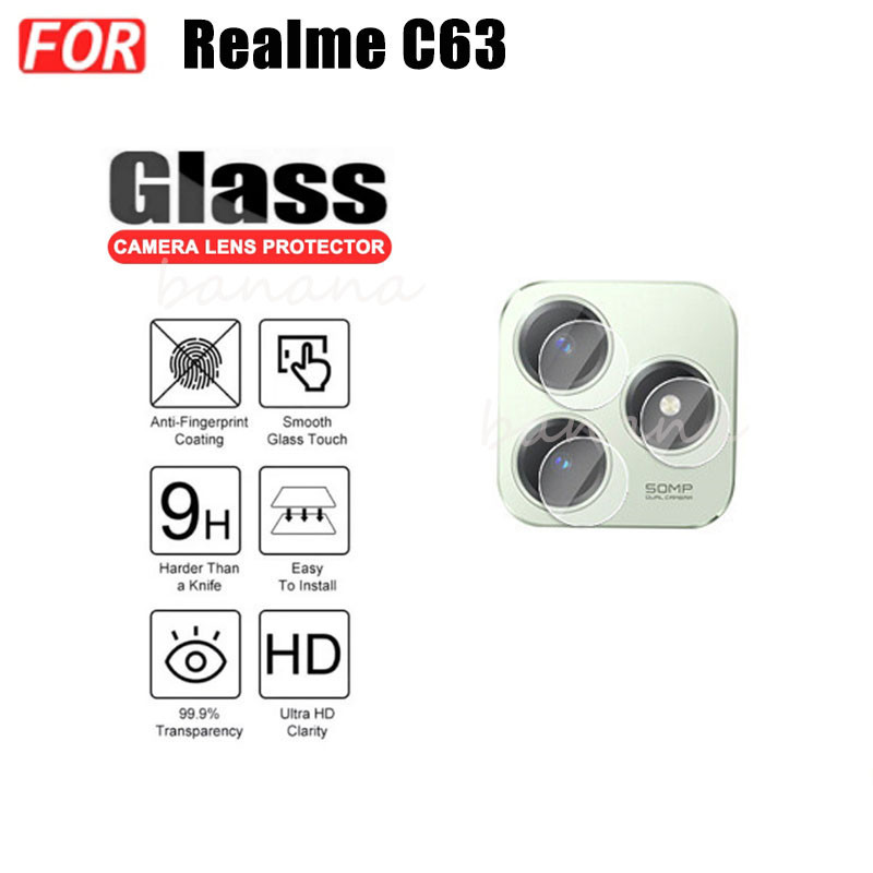Kính cường lực gốm 3 TRONG 1 Realme C63 cho Realme C67 C65 C53 C51 Ống kính máy ảnh Kính bảo vệ màn hình và phim mặt sau
