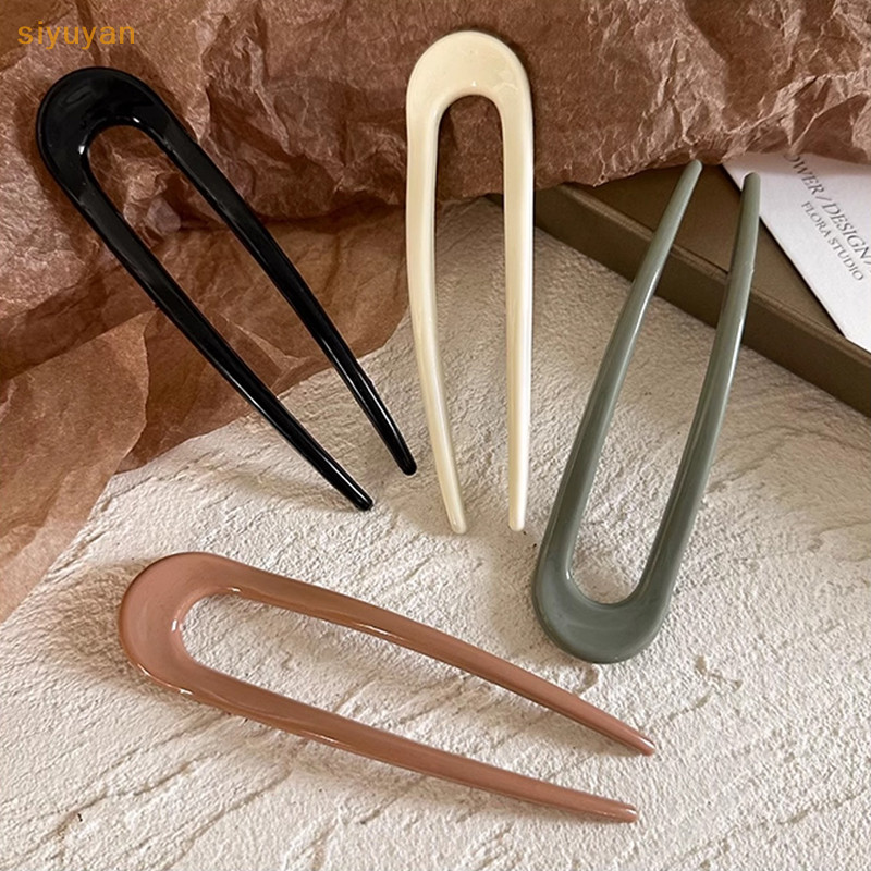 Siyuyan Mới Hình Chữ U Nĩa Tóc Mới Phụ Kiện Tóc Nhựa Thiết Kế Sáng Tạo Tóc Nữ Dụng Cụ Tạo Kiểu Tóc Quà Tặng VN