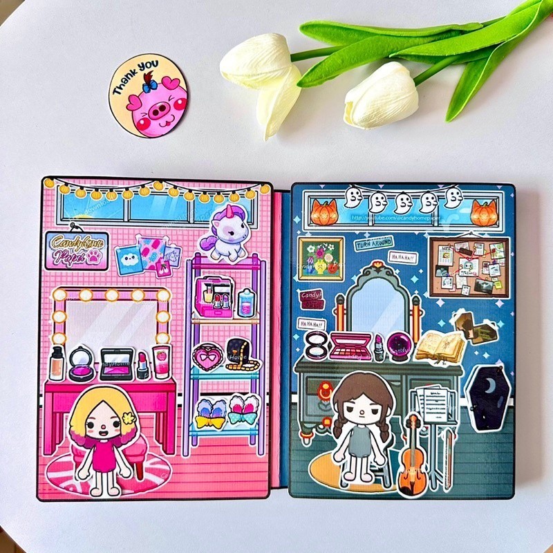 Sách Tượng Búp Bê toca life world Yên Tĩnh Độc Đáo búp bê giấy ngôi nhà búp bê toca boca nhà búp bê giấy toca boca