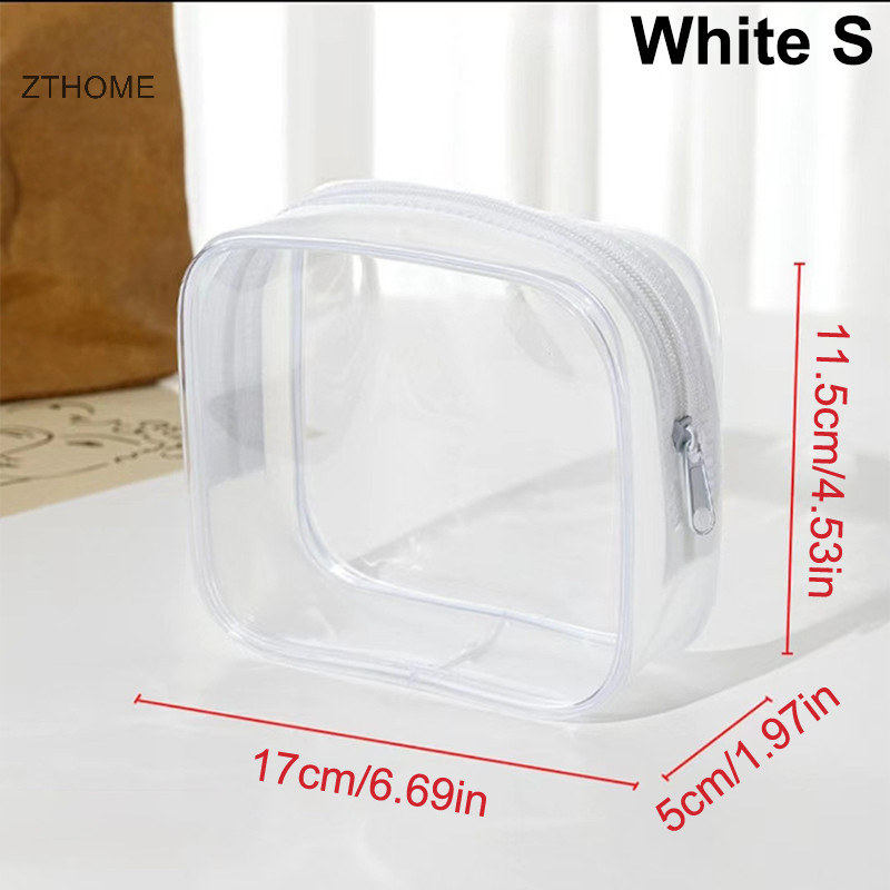 Zthome Túi Đựng Mỹ Phẩm Trong Suốt PVC Nữ Dây Kéo Trong Suốt Túi Trang Điểm Làm Đẹp Du Lịch Trang Điểm Tổ Chức Bảo Quản Tắm Vệ Sinh Túi Giặt HOT