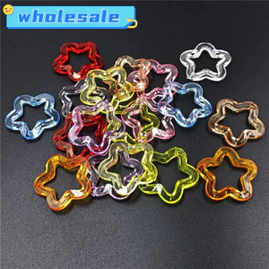 10 Chiếc 30 Mm Acrylic Trong Suốt Ngôi Sao Ngũ Giác Đài Rời Hạt DIY Cho Vòng Tay Bông Tai Làm Quyến Rũ Sáng Tạo Chất Liệu Thủ Công
