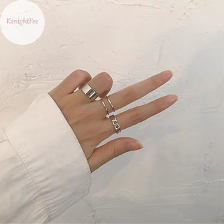 K2nightfee 3 Chiếc Hip-hop Phong Cách Nhật Bản Mở Hợp Kim Nhẫn Có Thể Điều Chỉnh Dành Cho Nữ Thoáng Mát Cá Tính Punk Nhẫn Trang Sức Thời Trang VN