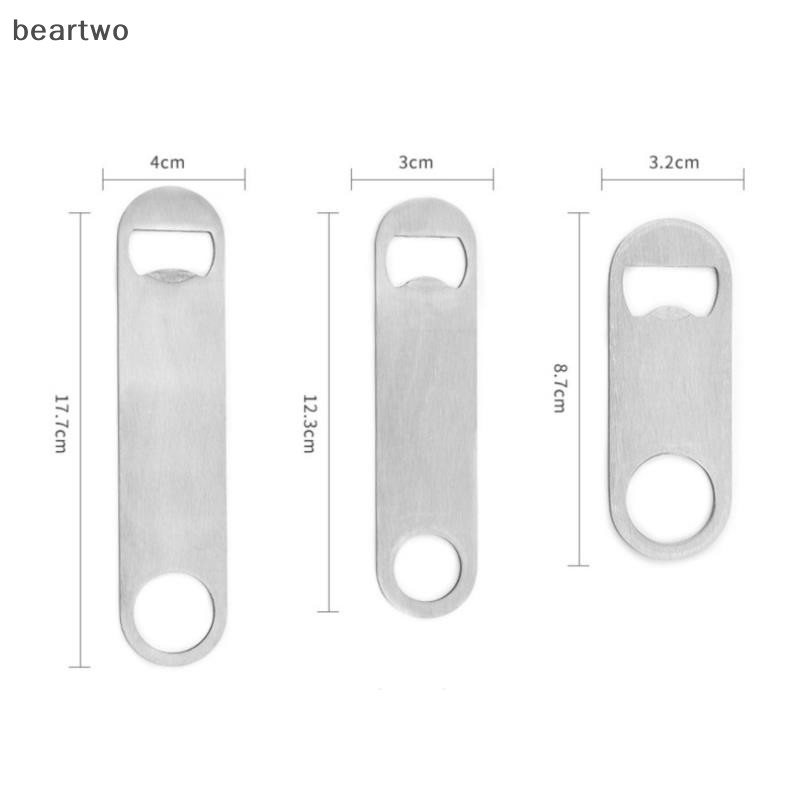 < Beartwo > Dụng cụ mở nắp chai bia bền Mini bằng thép không gỉ Dụng cụ mở nắp chai tốc độ phẳng Đẹp