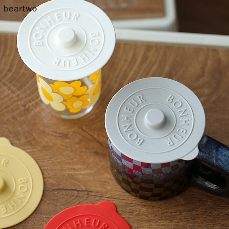< Beartwo > 1 X Nắp Cốc Silicon Thủy Tinh Nắp Cốc Cà Phê Chống Bụi Đa Năng Đẹp