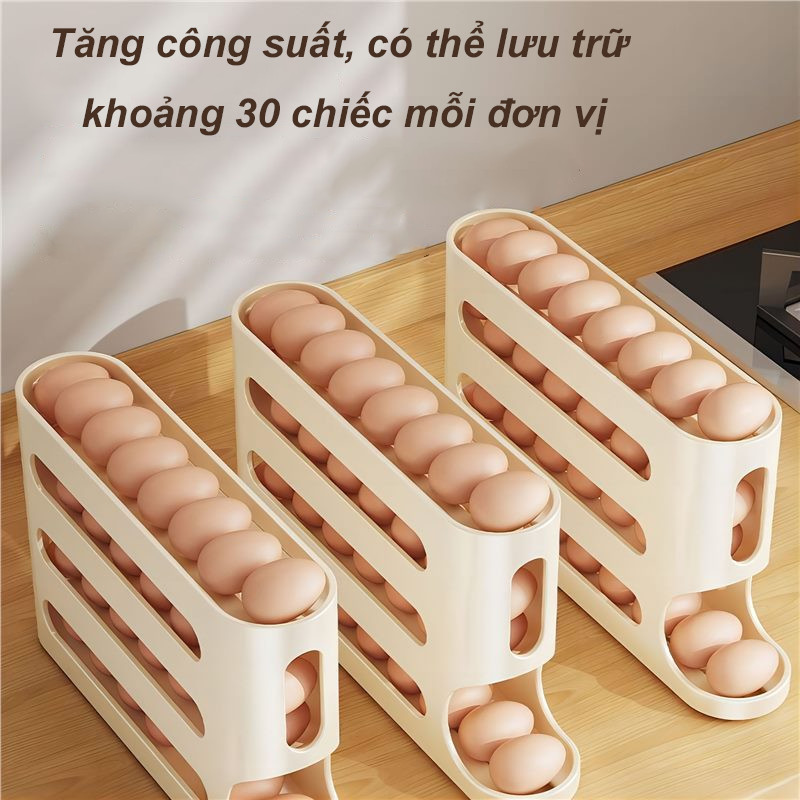 Trượt Trứng Hộp Bảo Quản，Bảo quản tủ lạnh，hộp đựng trứng trượt，Giá Đỡ Cán Tự Động Hộp Đựng Trứng,khay trứng tủ lạnh