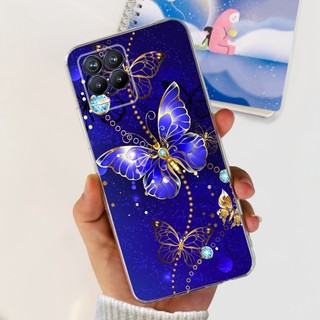 Ốp Mềm Cho Realme 8 5G Vỏ RMX3241 Hoa Nhiều Màu Sắc Đá Cẩm Thạch Silicon Trong Suốt TPU Ốp điện thoại Cho Realme 8 Pro Realme8 Trường Hợp