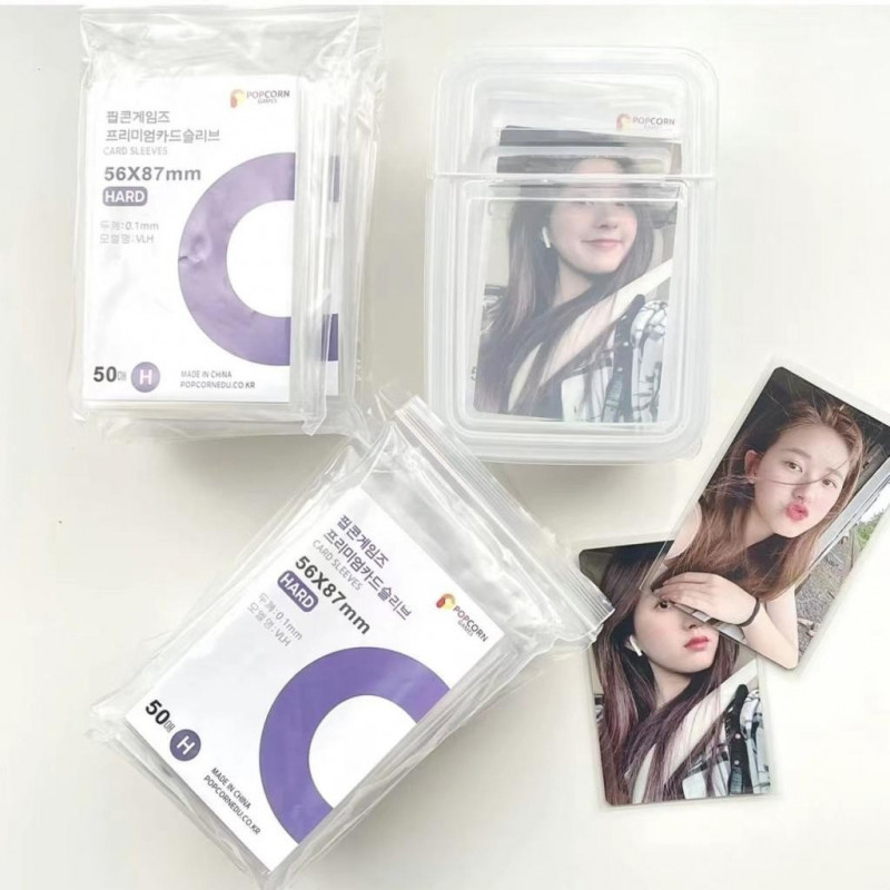 Linxx Hộp lưu trữ lật trong suốt Hộp lưu trữ tay ngô Hộp nhựa Mini Photocard Lomo Card Organizer Case