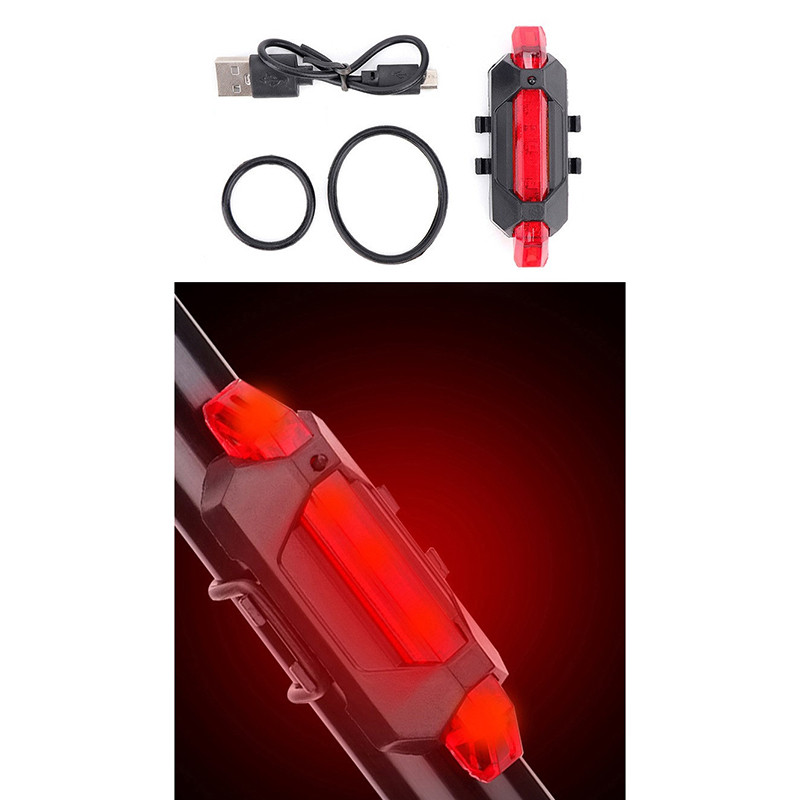 Tmoy USB Sạc Xe Đạp Đuôi Đèn Đi Đêm Đèn Cảnh Báo An Toàn 918 Đuôi Đèn LED Xe Đạp Thiết Bị Đi Xe TCVN