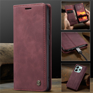 Vỏ Kinh Doanh Cho Redmi Note 14 Pro + 13 12 11 10 9 8 Pro Plus CaseMe Thương Hiệu Flip Stand Bao Da Ví Đựng Thẻ