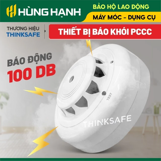 Thiết bị báo khói, cảm biến báo khói độc lập, Dùng pin không cần đấu dây, Cảnh báo báo động khói trong phòng cháy