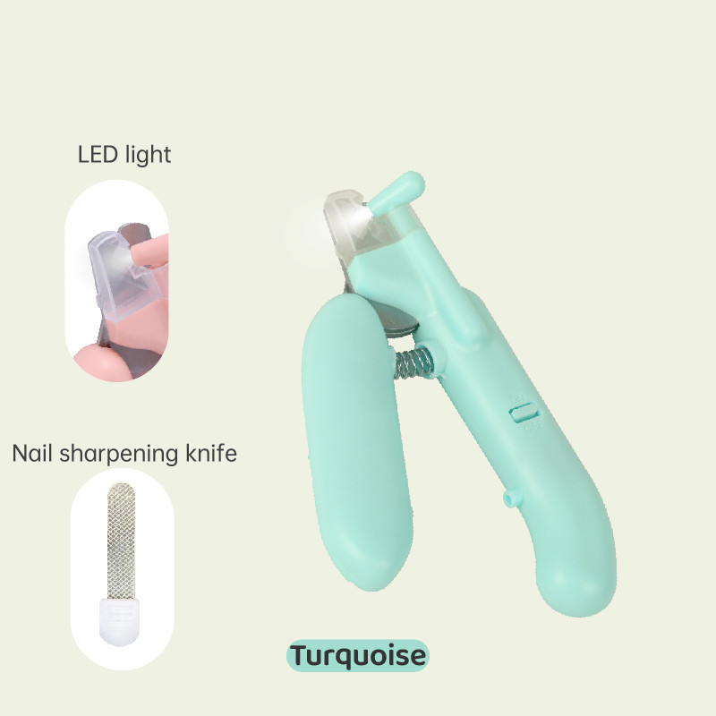 Tông đơ cắt móng tay cho chó cưng có đèn LED Móng vuốt thú cưng có nắp bảo vệ để ngăn chó mèo bị thương Đèn LED cắt móng tay cho thú cưng