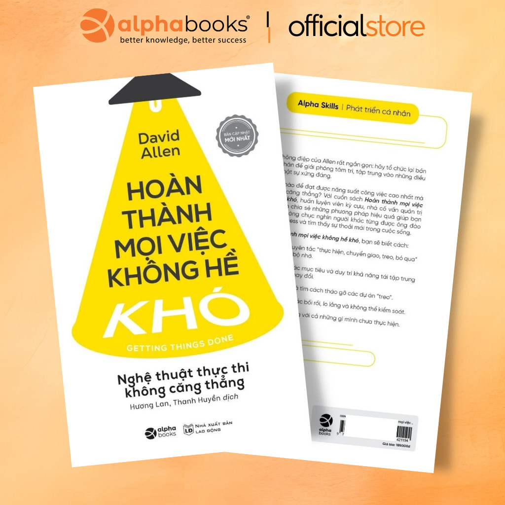Sách: Hoàn Thành Mọi Việc Không Hề Khó - Tái Bản Mới Nhất (Alpha Books)