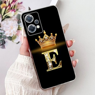 Dành Cho Oppo K10x 5G Ốp Lưng PGGM10 Thời Trang A Z Chữ Cái Ban Đầu Vương Miện Silicon Mềm Cặp Đôi Vỏ Điện Thoại Cho OPPOK10x K 10x