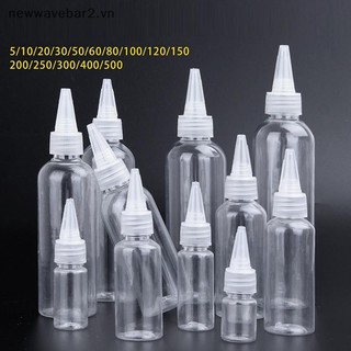 [Mới] Chai nhỏ giọt ép nhựa 10-200ml có vít Mắt trong suốt Chai nhỏ giọt dầu mực lỏng Hộp đựng sắc tố sơn.