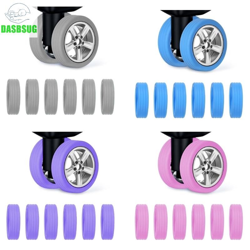 Dasbsug 6 Chiếc Vali Bảo Vệ Bánh Xe Có Chống Mài Mòn Hành Lý Spinner Bánh Xe Case