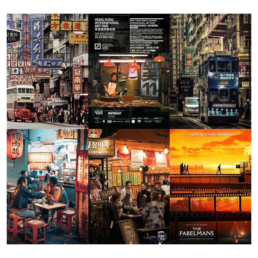 [Giấy] A4 In Màu - Set 50 Tờ Poster Giấy Dán Tường - HÌNH POSTER HONG KONG - Decor Trang Trí Nhà | MS: 111578