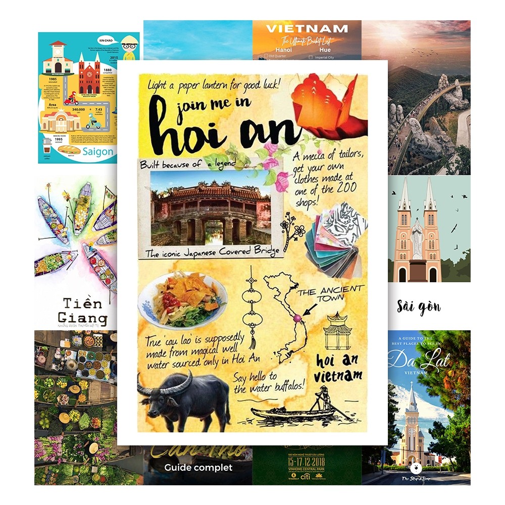 [DECAL] A4 In Màu - Set 50 Tờ Poster Giấy Dán Tường - HÌNH POSTER DU LỊCH VIỆT NAM - Decor Trang Trí Nhà | MS: 111577