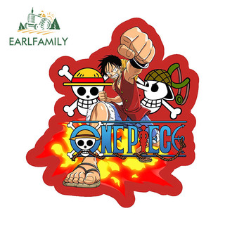 EARLFAMILY One Piece Luffy Xe Miếng Dán Anime Chống Thấm Nước Ván Lướt Sóng Windows Vali Laptop Vinyl Đề Can Tắc Xước Cửa Xe Bảo Vệ