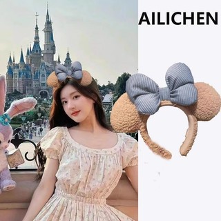 Disney Mũ Trùm Đầu Công Viên Giải Trí Shirley May Minnie Sang Trọng Băng Đô Nơ Dễ Thương Hoạt Hình Phụ Kiện Tóc Băng Đô 25.3.13