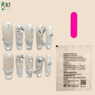 Người Phụ Nữ Móng Tay Nghệ Thuật Bấm Móng Tay Mắt Mèo Lấp Lánh Có Thể Tháo Rời Nhựa Nhân Tạo Móng Tay Cho Nữ Và Bé Gái Móng Tay Salon Tại Nhà