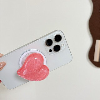 3d Tình Yêu Màu Trơn Tròn Từ Tính Giá Đỡ Điện Thoại Cho IPhone 16 15 14 13 12 Pro Max 14 Plus Có Thể Gập Lại Pop Ring Grip Co Giãn Để Bàn Đứng P2