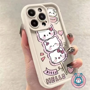Ốp Mềm Hello Kitty Dễ Thương Cho Redmi K80 K70 K70E K60 K60E K50 K50i K40 K40s K30 K20 Pro Ultra Gaming Matte Vỏ Phim Hoạt Hình Bảo Vệ Ống Kính Mèo Vỏ Điện Thoại Chống Sốc