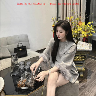 Áo Thun Đá Lông Ống Tay Double - Six Áo Phông Cotton Khô Dày Dặn
