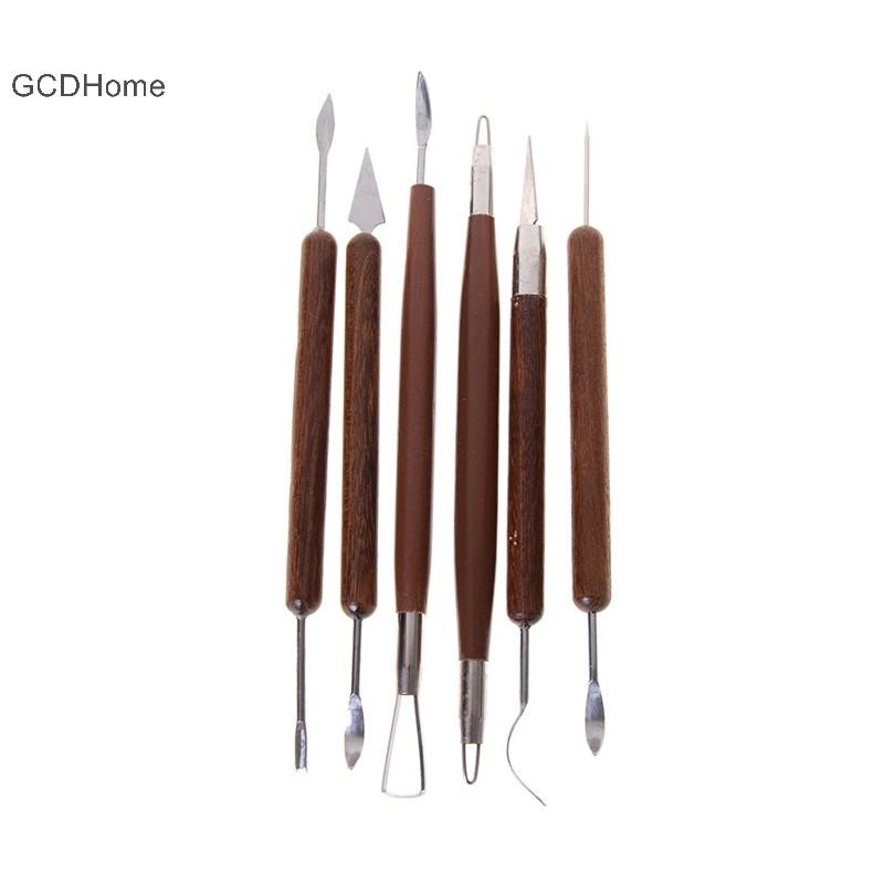 Gcdhome 6 Cái Đất Sét Điêu Khắc Sáp Điêu Khắc DIY Đồ Gốm Dụng Cụ Shapers Polymer Mẫu Quà Tặng HOT