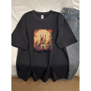 2025 Mới Phong Cách Hàn Quốc Mới 100% Cotton Unisex Tay Ngắn Oversize Áo In Hình Nam Plus Size 5XL Tee Rời Nữ Cổ Tròn Áo