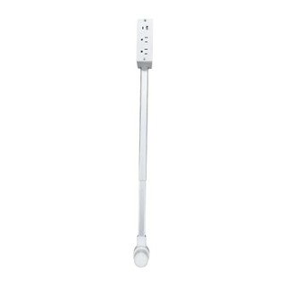 Bộ mở rộng ổ cắm điện FEASTLY, Xoay màu trắng 180° Bộ mở rộng ổ cắm điện, Bộ mở rộng ổ cắm điện có thể điều chỉnh độ dài không đục lỗ bền bỉ cho NightStand
