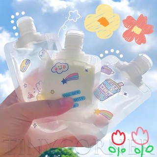 Túi nạp lại chống rò rỉ 30 / 50 / 100ml | Hộp đựng mỹ phẩm du lịch có thể tái sử dụng cho dầu gội / dưỡng da, Chất liệu thân thiện với môi trường, 3 kích cỡ